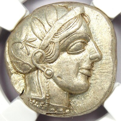#ad Ancient Athens Greece Athena Owl Tetradrachm Coin 440 404 BC NGC Choice XF $821.75