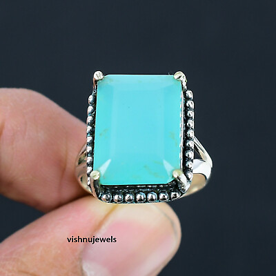 #ad Genuine Aqua Chalcedony Gemstone Natural Blue Crystal for Pendant Jewelry VA 47 $17.72
