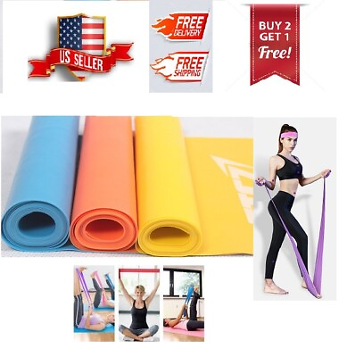 #ad DDG FITNESS TTCZ Resistance Band Stretch Pilates Yoga Physical Therapy Home Gym $1.99