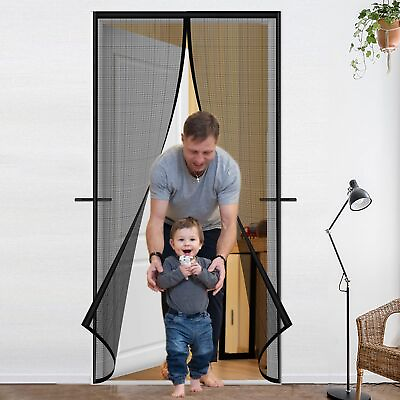 #ad Magnetic Screen Door Fits Doors Up to 36quot; X 82quot; Self Sealing Hands Free He... $25.32