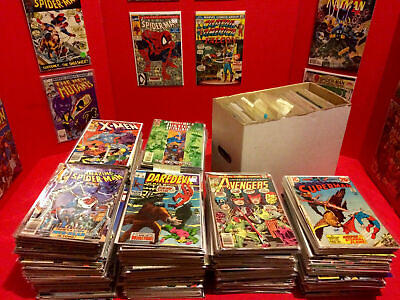 #ad Vintage Mystery 10 Comic Book Lot All Silver to Copper Age Bagged and Boarded $30.00