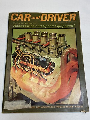 #ad Car and Driver Magazine Sep 1963 Indianapolis Fiarland Engine Accessories Speed $9.99