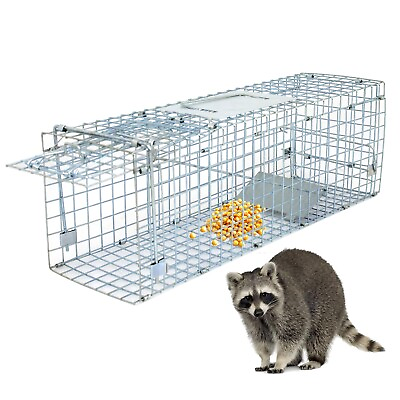 #ad 24#x27;#x27; Humane Animal Trap Steel Cage for Small Live Rodent Control Rat Squirrel $27.58