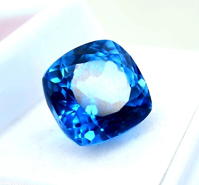 #ad 10.70Ct Certified Natural Santa Maria Blue Aquamarine Cushion Cut Loose Gemstone $17.94