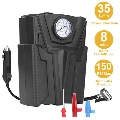 Car Tire Air Pump Portable Compressor DC 12V Inflator For Bicycle Motorcycle w $29.05