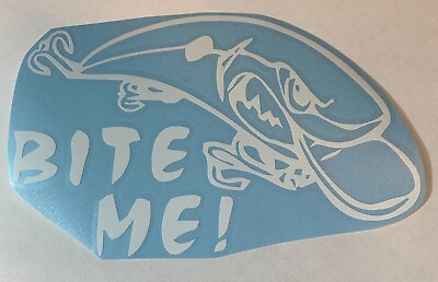#ad Bite Me Fishing Lure High Quality Vinyl Decal Sticker Boat Salmon River Bass $5.50