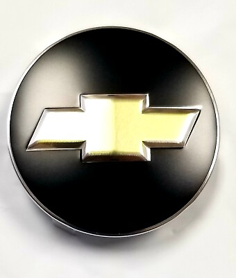 #ad CHEVY BOW TIE BLACK EMBLEM BADGE LOGO DRIVERS SIDE STEERING WHEEL HORN COVER $16.99