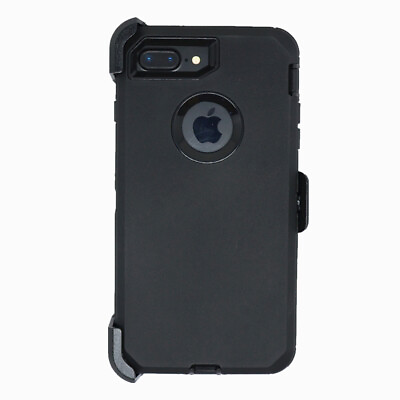 #ad Black For iPhone 7 8 Shockproof Case with Belt Clip Fits Otterbox Defender $10.49