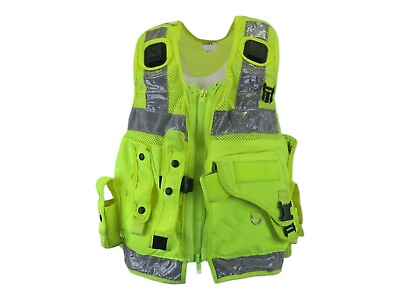 #ad Ex Police Hi Vis Tactical Utility Vest PWL Uniform Patrol Security Duty Grade 1 GBP 20.99