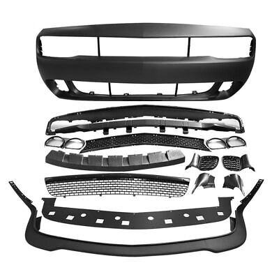 #ad #ad Fits 15 23 Dodge Challenger Full Front Bumper Cover amp; Grille amp; Lip Hellcat Style $669.00
