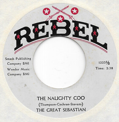 #ad THE GREAT SEBASTIAN The Naughty Coo on Rebel rockabilly Wayne Cochran 45 HEAR $20.00
