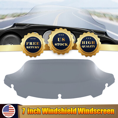 #ad 7#x27;#x27; Gray Wave Windshield Windscreen Fit For Harley Road Glide FLTRU FLTRX 15 23 $24.99