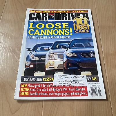#ad 2006 January Car And Driver Magazine Never Gonna Happen Projects $10.13