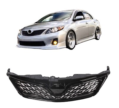 #ad Fit 11 13 Toyota Corolla Replacement Front Bumper ZR6 Style Grille Grill $109.99