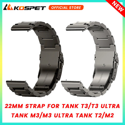 #ad 22MM Metal Strap For KOSPET TANK T3 Ultra TANK M3 Ultra TANK T2 M2 Smartwatch $29.99