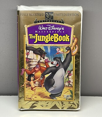 #ad Disney’s The Jungle Book VHS Video Tape Masterpiece 30th Edition Clamshell Case $8.99
