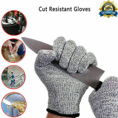 #ad Butcher Gloves Cut Proof Stab Resistant Safety Kitchen L5 Protection $6.78