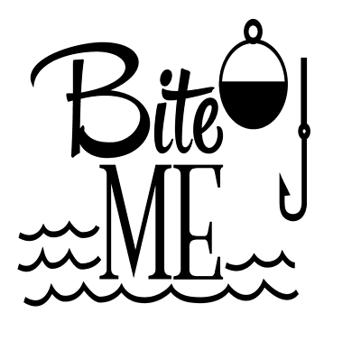 #ad Bite Me Fishing Bobber Hook Vinyl Decal Sticker For Home Cup Car Wall a1857 $2.50
