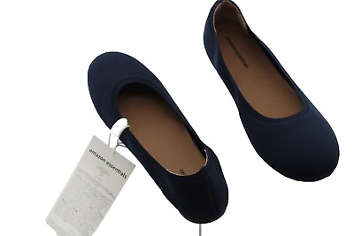 #ad Amazon Essentials Women#x27;s Belice Knit Ballet Flats Size 9 Blue $13.99