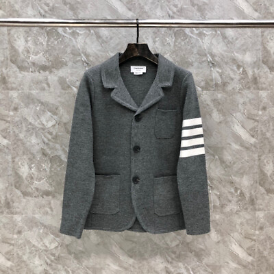 #ad Thom Browne Cashmere Men#x27;s and Women#x27;s Knitted Sweater Suit Jacket $185.63