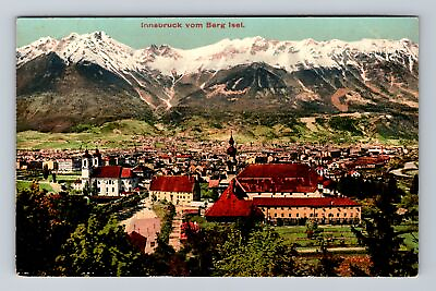 #ad Innsbruck Austria View from the Mountain Isel Town Vintage c1910 Postcard $11.99