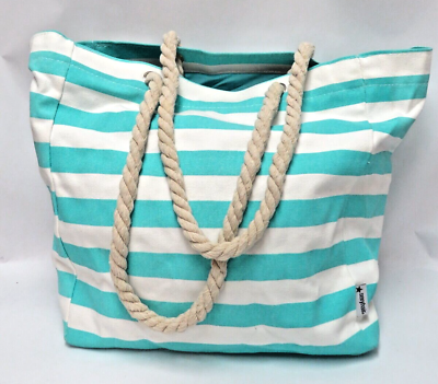 #ad Sexy Hair Striped Beach Or Tote Bag With Rope Handles New No Box $11.00