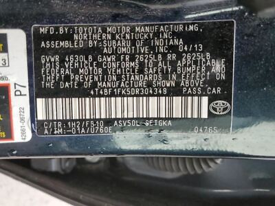#ad Driver Rear Side Door Electric Windows Fits 12 14 CAMRY 8910830 $504.40