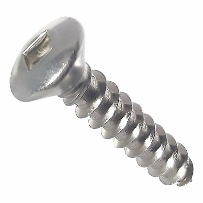 #ad #12 Oval Head Sheet Metal Screws Stainless Steel Square Drive All Sizes $287.41