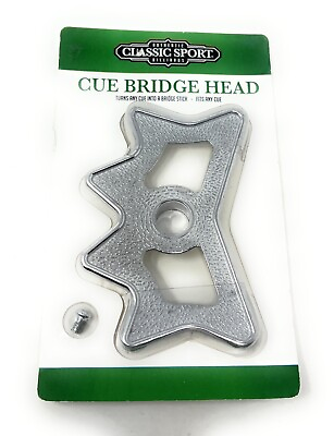 #ad CUE BRIDGE HEAD Classic Sport Fits Any Billiards Cue New In Package $6.50