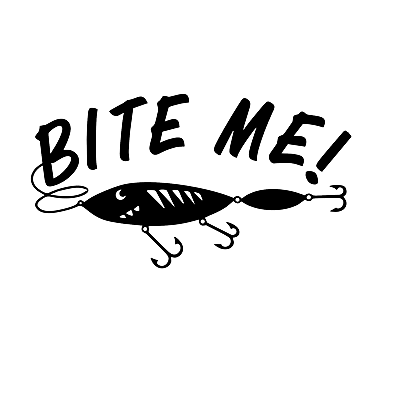 #ad 💕 Bite Me Fish Fishing Decal Dad Gift Decal Vinyl Free Shipping 📫 Buy 2 Get 1 $4.99