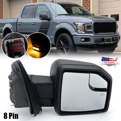 #ad Mirror Passenger Right Side Heated 8Pin For Ford F150 Truck F 150 2018 2019 2020 $160.90