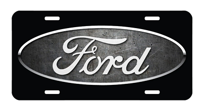 #ad Ford Mustang Gloss Aluminum Front Car Truck Tag License Plate $13.85