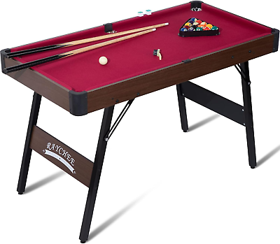 #ad 48quot; Folding Pool Table Portable Billiard Game Tables for Kids and Adults Mini $162.69