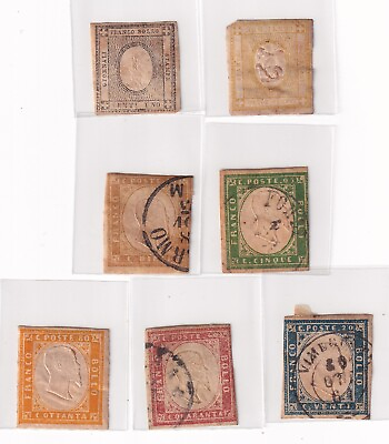 #ad Italy Sardinia Stamps 1855 King V. Emmanuel II and High CV set $250.00