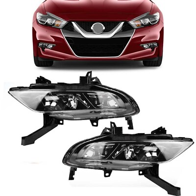 #ad Pair For 2016 2017 2018 Nissan Maxima Front Bumper Driver Fog Lights Lamps RHLH $56.90