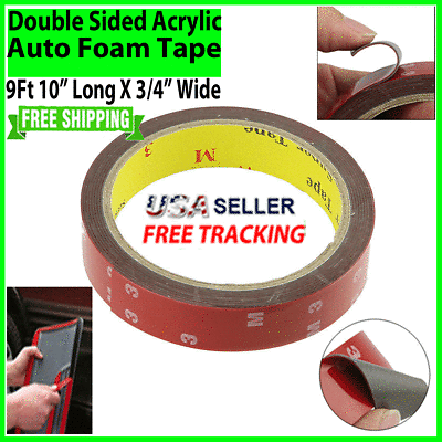 #ad Auto Tape Acrylic FOAM Adhesive 3m x 20mm Double Sided Mounting Truck Car New $5.29