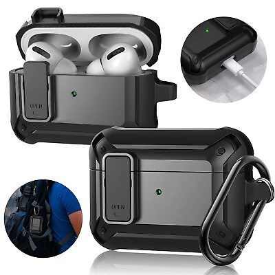 #ad Protective Cover Case For Apple Air Pods Pro 2019 Shockproof Skin Keychain Clip $6.98