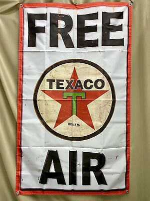 #ad Texaco Free Air Flag Gasoline Banner Gas Oil Tapestry Fabric Poster Sign 3x5 ft $21.99