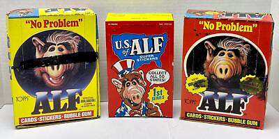 #ad Alf Series 1 amp; 2 US of Alf Wax Trading Card Box 144 Packs Topps 1987 FULL $199.45