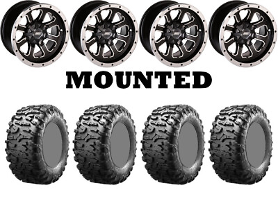 #ad Kit 4 Maxxis Bighorn 3.0 Tires 26x9 14 26x11 14 on Moose 548X Black Wheels IRS $1352.12