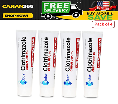 #ad 4 Pack Anti Fungal Cream Cure Athletes Foot Jock ItchCompare to Lotrimin AF 1% $9.50