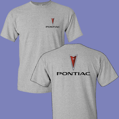 #ad Pontiac Racing Men#x27;s Gray T shirt Size S 3XL $29.69