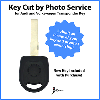 #ad Key Cut by Photo Service for New Replacement Volkswagen Transponder Key HU66T6 $39.95