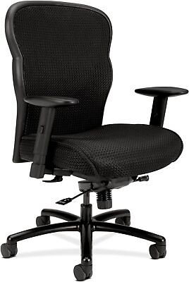 #ad HON Wave Mesh Big and Tall Executive Chair Black Fabric Seat HVL705 $444.95