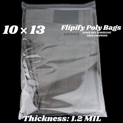 #ad 10x13 Clear Resealable T Shirt Apparel Self Seal Lip Tape Poly Plastic bags $13.90