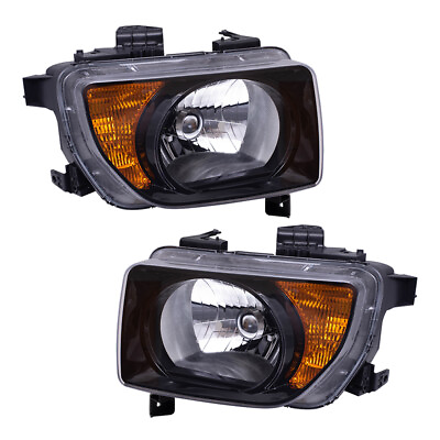 #ad Fits 03 08 Honda Element EX LX Set Halogen Headlights Headlamps with Dark Bezels $195.90