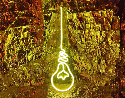 #ad 20quot; Light Bulb Flex LED Neon Sign Light Party Room Wall Acrylic Display Décor $63.40