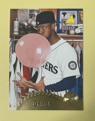 #ad Ken Griffey Jr 1995 Pinnacle #128 Bubble Gum $9.50