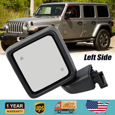 #ad Driver Left Side Mirror Blind Spot For Jeep Wrangler Gladiator 18 21 68281893AE $103.42