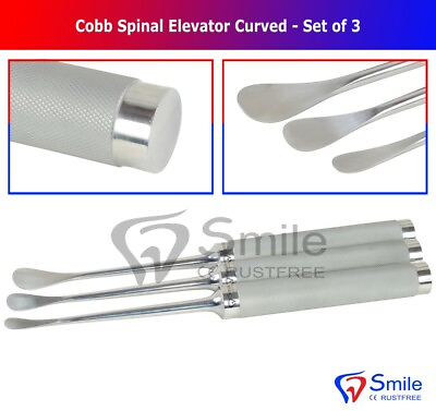 #ad Cobb Spinal Elevators Curved Set Of 3 Orthopedic Surgical Instruments CE FDA $66.14